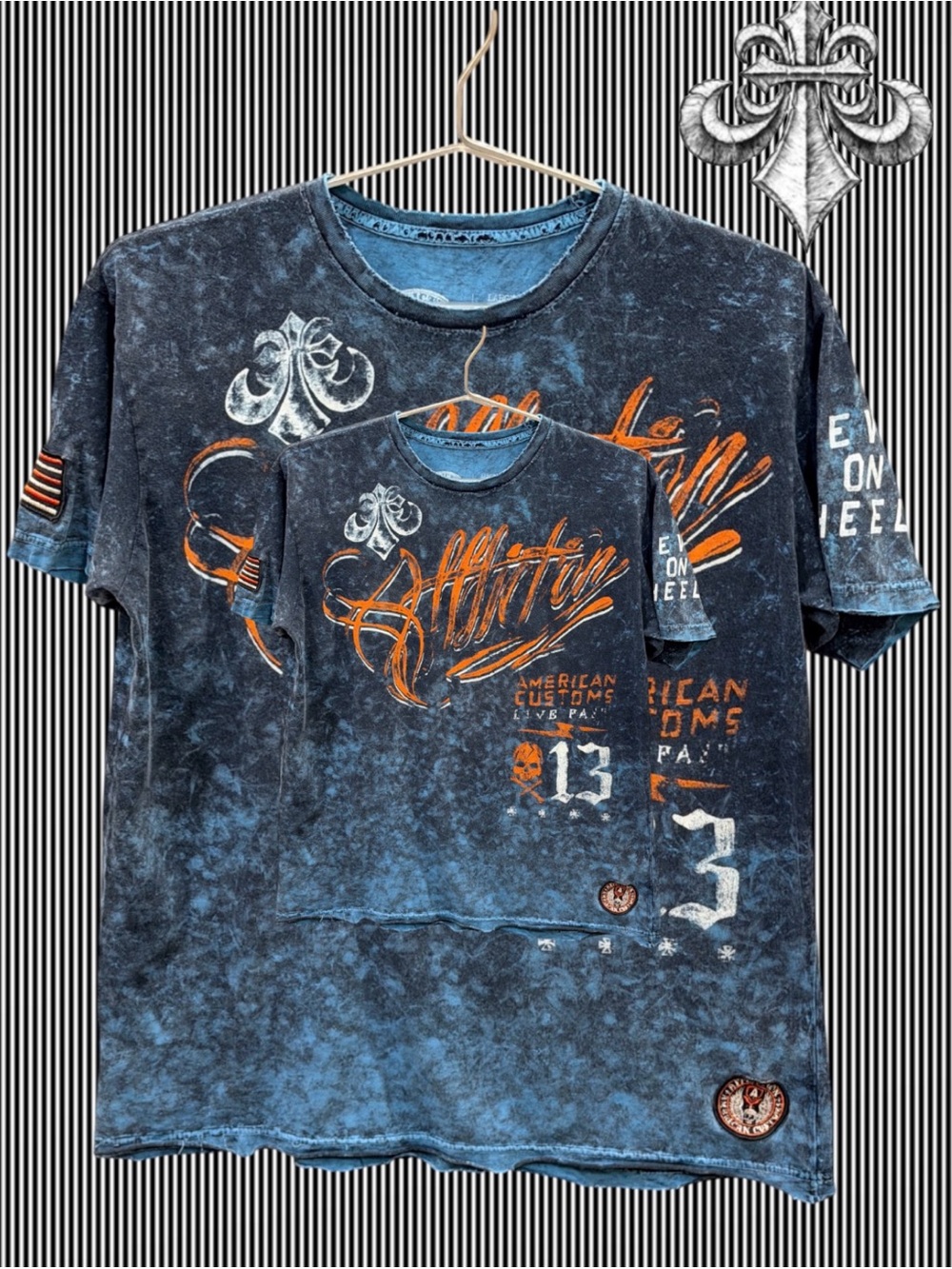Affliction American Customs  Live Fast Men’s Short Sleeve T Shirt Size Large